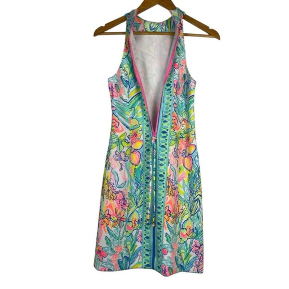 Lilly Pulitzer Krista Shift Dress Size 4 Scuba Multi‎ Surf Gypsea Resort Preppy - Picture 8 of 8